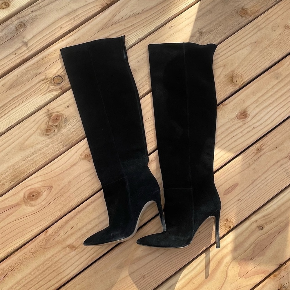 Aldo Black Knee-High Stiletto Boots